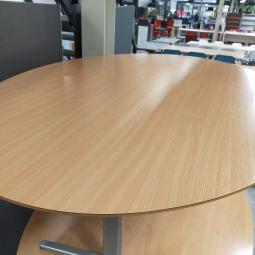  - 2x ahrend mehes beuken kleur afwijkende kleuren!! mdf houten blad ovaal 180x120  (234)