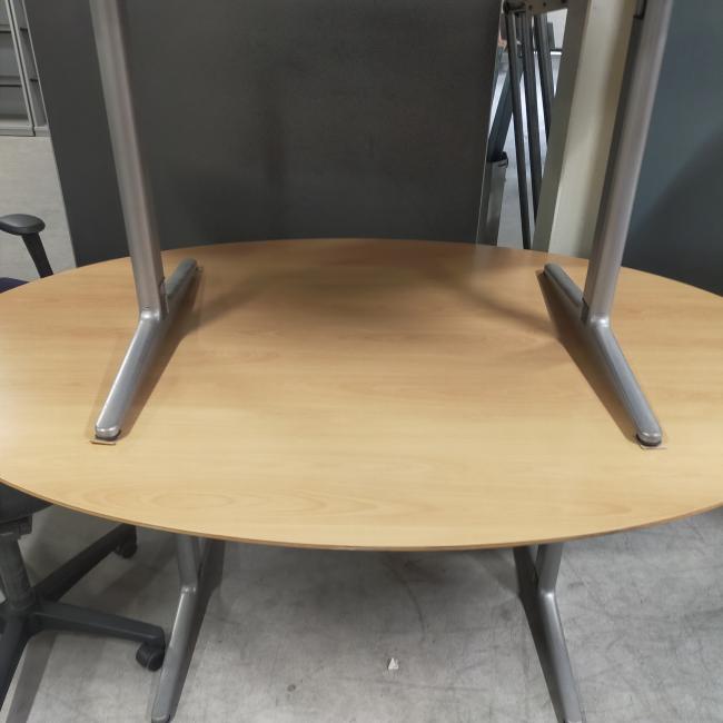  - 2x ahrend mehes beuken kleur afwijkende kleuren!! mdf houten blad ovaal 180x120  (235)