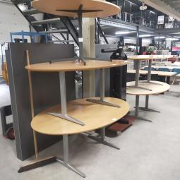  - 2x ahrend mehes beuken kleur afwijkende kleuren!! mdf houten blad ovaal 180x120  (2)