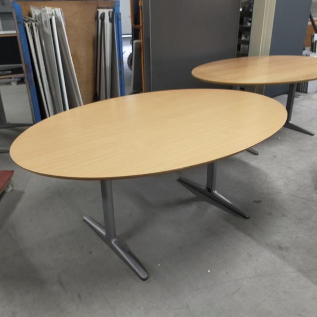  - 2x ahrend mehes beuken kleur afwijkende kleuren!! mdf houten blad ovaal 180x120  (211)