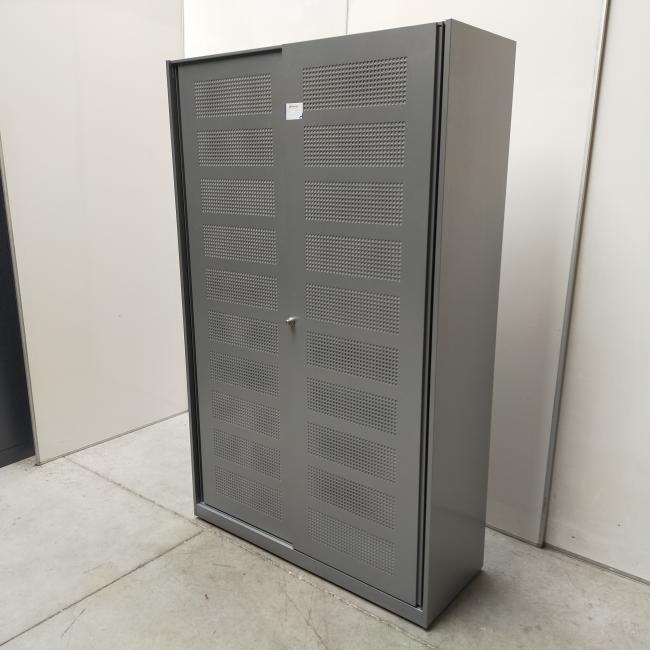  - ahrend alugrijze metalen akoestische kast schuifdeuren (5)