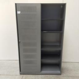  - ahrend alugrijze metalen akoestische kast schuifdeuren (7)