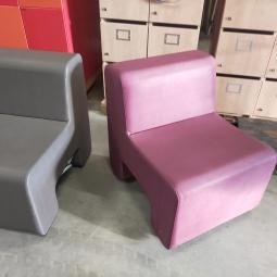  - ahrend set lounge banken 4 delen kunstleder grijs en paars (15)