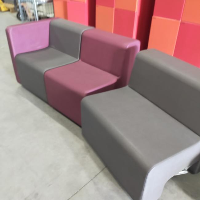  - ahrend set lounge banken 4 delen kunstleder grijs en paars (22)