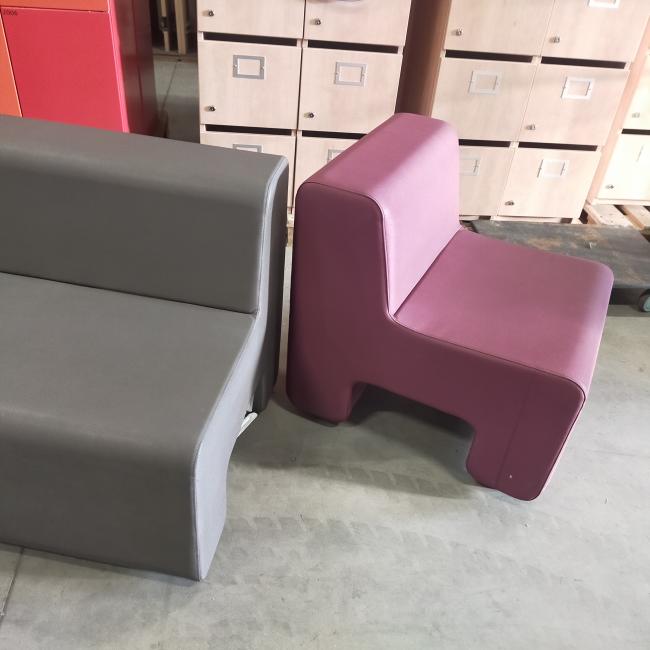  - ahrend set lounge banken 4 delen kunstleder grijs en paars (23)