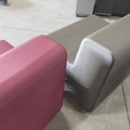  - ahrend set lounge banken 4 delen kunstleder grijs en paars (27)