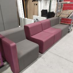  - ahrend set lounge banken 4 delen kunstleder grijs en paars (28)