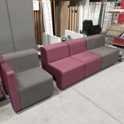  - ahrend set lounge banken 4 delen kunstleder grijs en paars (29)