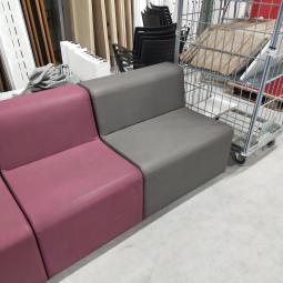  - ahrend set lounge banken 4 delen kunstleder grijs en paars (32)