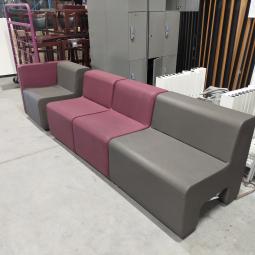  - ahrend set lounge banken 4 delen kunstleder grijs en paars (33)