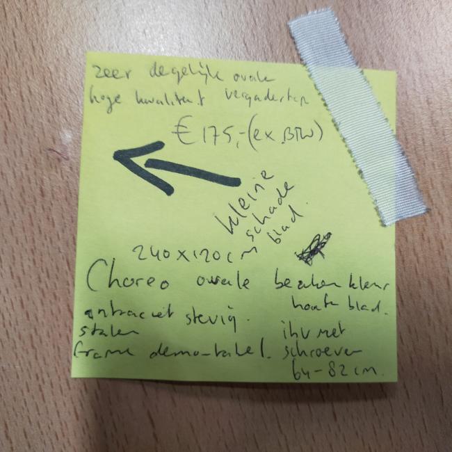  - Choreo 1x 175,- ovaal beuken met kleine schade blad  (38)