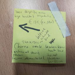  - Choreo 1x 175,- ovaal beuken met kleine schade blad  (38)