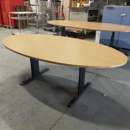  - Choreo antraciet metalen frame ihv met schroeven demontabel met ovaal beuken kleur houten blad (13)