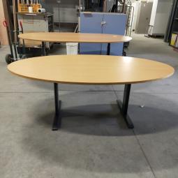  - Choreo antraciet metalen frame ihv met schroeven demontabel met ovaal beuken kleur houten blad (11)