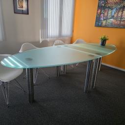  - grote 2-delige  glastafel 300x120 cm  15 mm dik   (1)