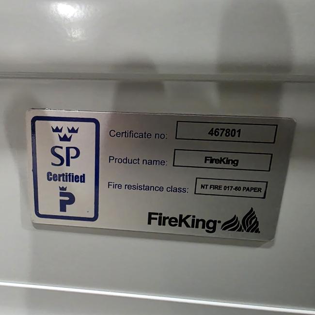  - 2X FIREKING BRANDWERENDE LADENKAST AFM 134X53X80 HXBXD BINNENMAAT LADE 25X39X66 HXBXD   (10)