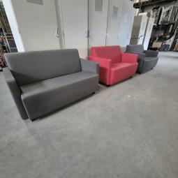  - 3X KLEINE KUNSTLEDEREN BANK  120 BR, 75D, 52 ZD, 44 ZH, 82 H 46 RH   (4)