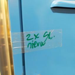  - 2x 10-deurs blauw retro vintage industriele metalen lockerkasten (10)