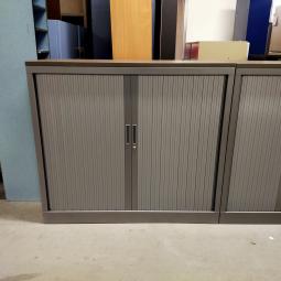  - 4x 2-delige set (dus 4 dubbele kasten) robberechts alugrijs met nieuw blad antraciet eiken (9)