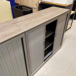  - 4x 2-delige set (dus 4 dubbele kasten) robberechts alugrijs met nieuw blad antraciet eiken (11)