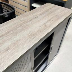  - 4x 2-delige set (dus 4 dubbele kasten) robberechts alugrijs met nieuw blad antraciet eiken (13)