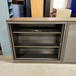  - 4x 2-delige set (dus 4 dubbele kasten) robberechts alugrijs met nieuw blad antraciet eiken (14)