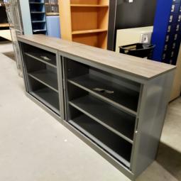  - 4x 2-delige set (dus 4 dubbele kasten) robberechts alugrijs met nieuw blad antraciet eiken (21)