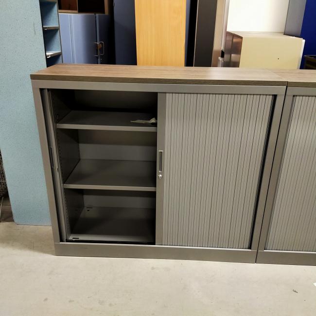  - 4x 2-delige set (dus 4 dubbele kasten) robberechts alugrijs met nieuw blad antraciet eiken (26)