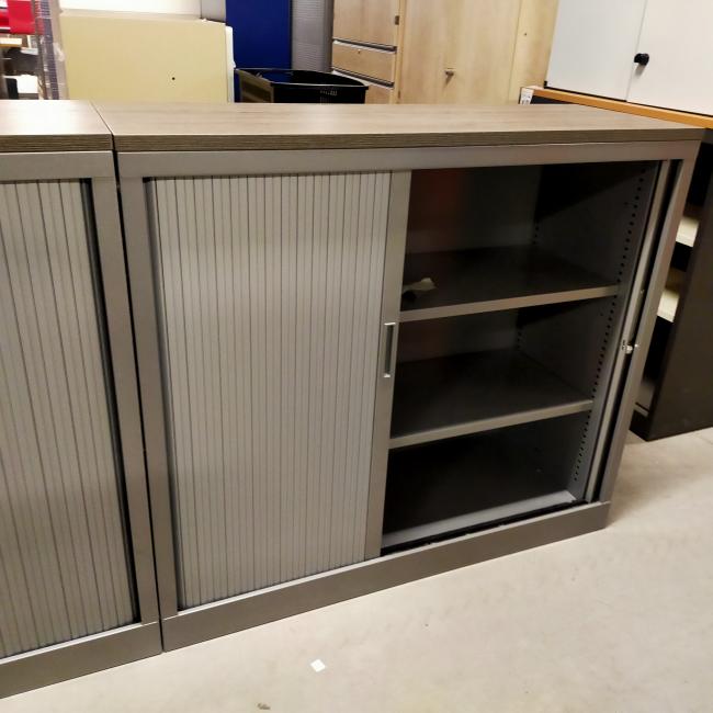  - 4x 2-delige set (dus 4 dubbele kasten) robberechts alugrijs met nieuw blad antraciet eiken (27)