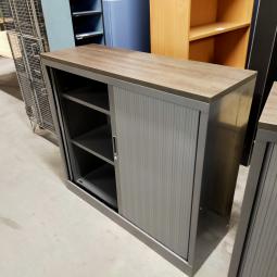  - 4x 2-delige set (dus 4 dubbele kasten) robberechts alugrijs met nieuw blad antraciet eiken (32)