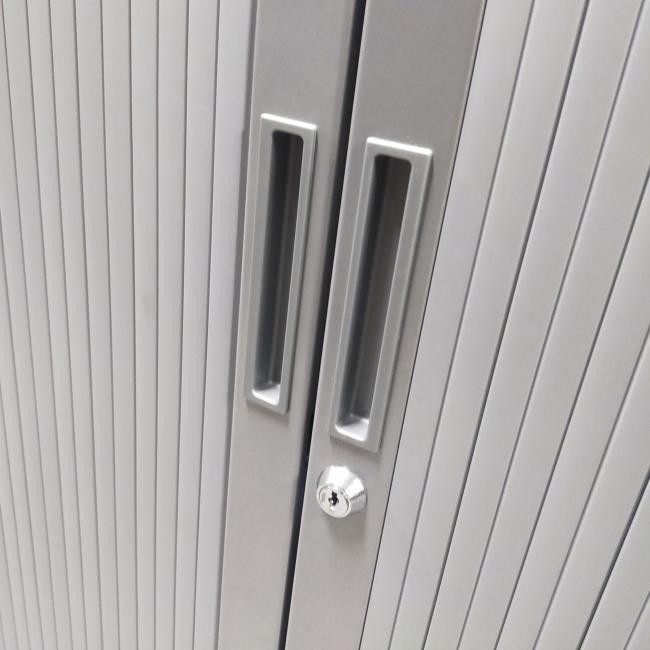  - 4x 2-delige set (dus 4 dubbele kasten) robberechts alugrijs met nieuw blad antraciet eiken (39)