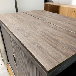  - 4x 2-delige set (dus 4 dubbele kasten) robberechts alugrijs met nieuw blad antraciet eiken (41)