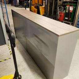  - 4x 2-delige set (dus 4 dubbele kasten) robberechts alugrijs met nieuw blad antraciet eiken (43)