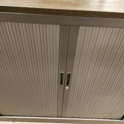  - 4x 2-delige set (dus 4 dubbele kasten) robberechts alugrijs met nieuw blad antraciet eiken (51)