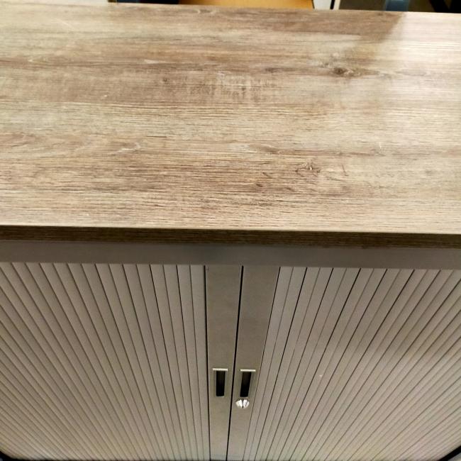  - 4x 2-delige set (dus 4 dubbele kasten) robberechts alugrijs met nieuw blad antraciet eiken (52)