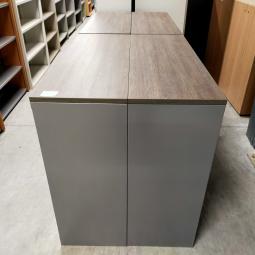  - 4x 2-delige set (dus 4 dubbele kasten) robberechts alugrijs met nieuw blad antraciet eiken (57)