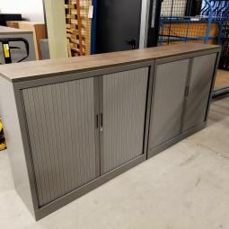  - 4x 2-delige set (dus 4 dubbele kasten) robberechts alugrijs met nieuw blad antraciet eiken (4)