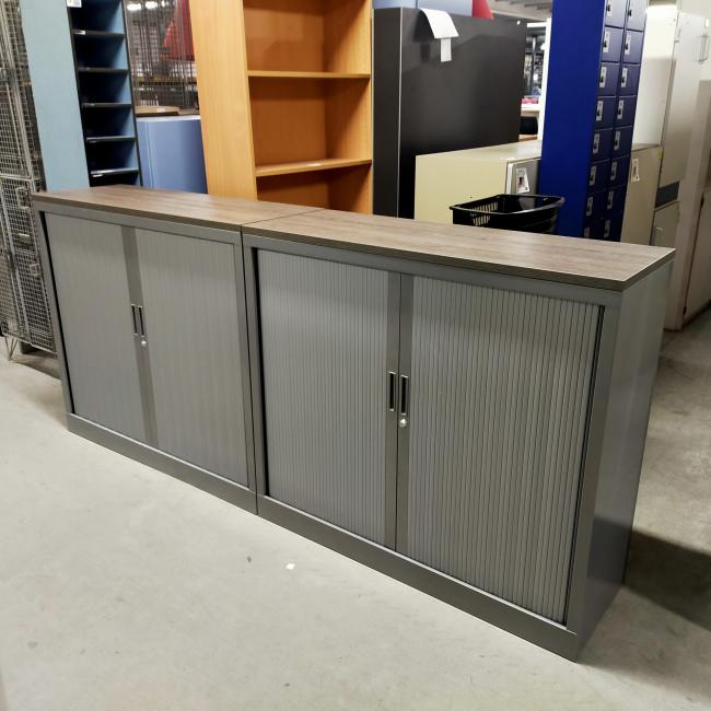  - 4x 2-delige set (dus 4 dubbele kasten) robberechts alugrijs met nieuw blad antraciet eiken (6)