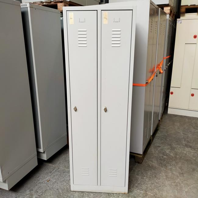  - partij 37x induistriele metalen lockerkasten 2-deursgrijs (11)
