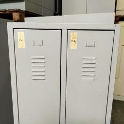  - partij 37x induistriele metalen lockerkasten 2-deursgrijs (13)