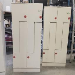  - partij Oostwoud witte metalen Z-lockerkasten kledinglockers 4-deurs 195x80x50 cm met nieuww sloten eurolocks (13)