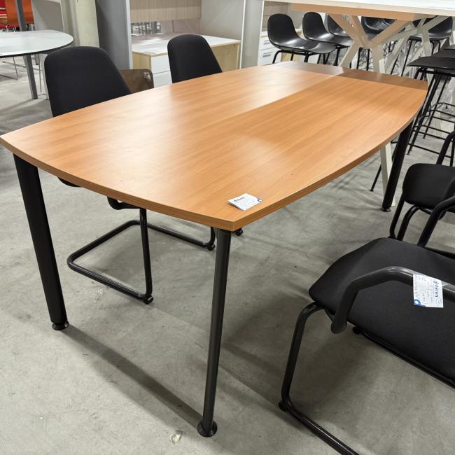  - 1x EROMES tafel kersenkleur bootvormig blad met gebrsporen  krasjes op het blad (3)