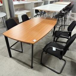  - 1x EROMES tafel kersenkleur bootvormig blad met gebrsporen  krasjes op het blad (4)