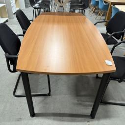  - 1x EROMES tafel kersenkleur bootvormig blad met gebrsporen  krasjes op het blad (5)