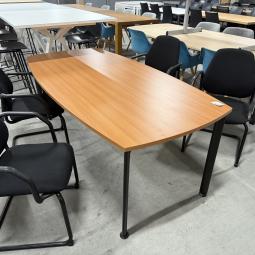  - 1x EROMES tafel kersenkleur bootvormig blad met gebrsporen  krasjes op het blad (8)