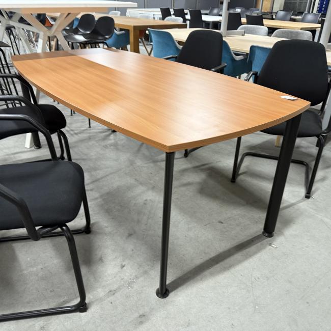  - 1x EROMES tafel kersenkleur bootvormig blad met gebrsporen  krasjes op het blad (9)