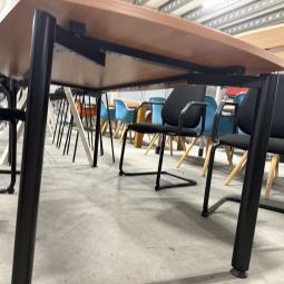  - 1x EROMES tafel kersenkleur bootvormig blad met gebrsporen  krasjes op het blad (13)