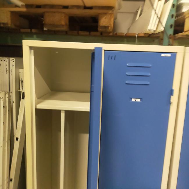  - 4x 2-deurs industriele retro vintage extra brede deuren 185x90x50 cm grijs blauw metaal 175,- per stuk ex (63)