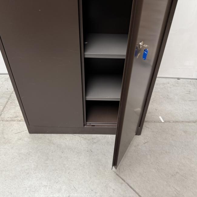  - 1x bruine stalen werkplaatskast (7)