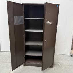  - 1x bruine stalen werkplaatskast (8)